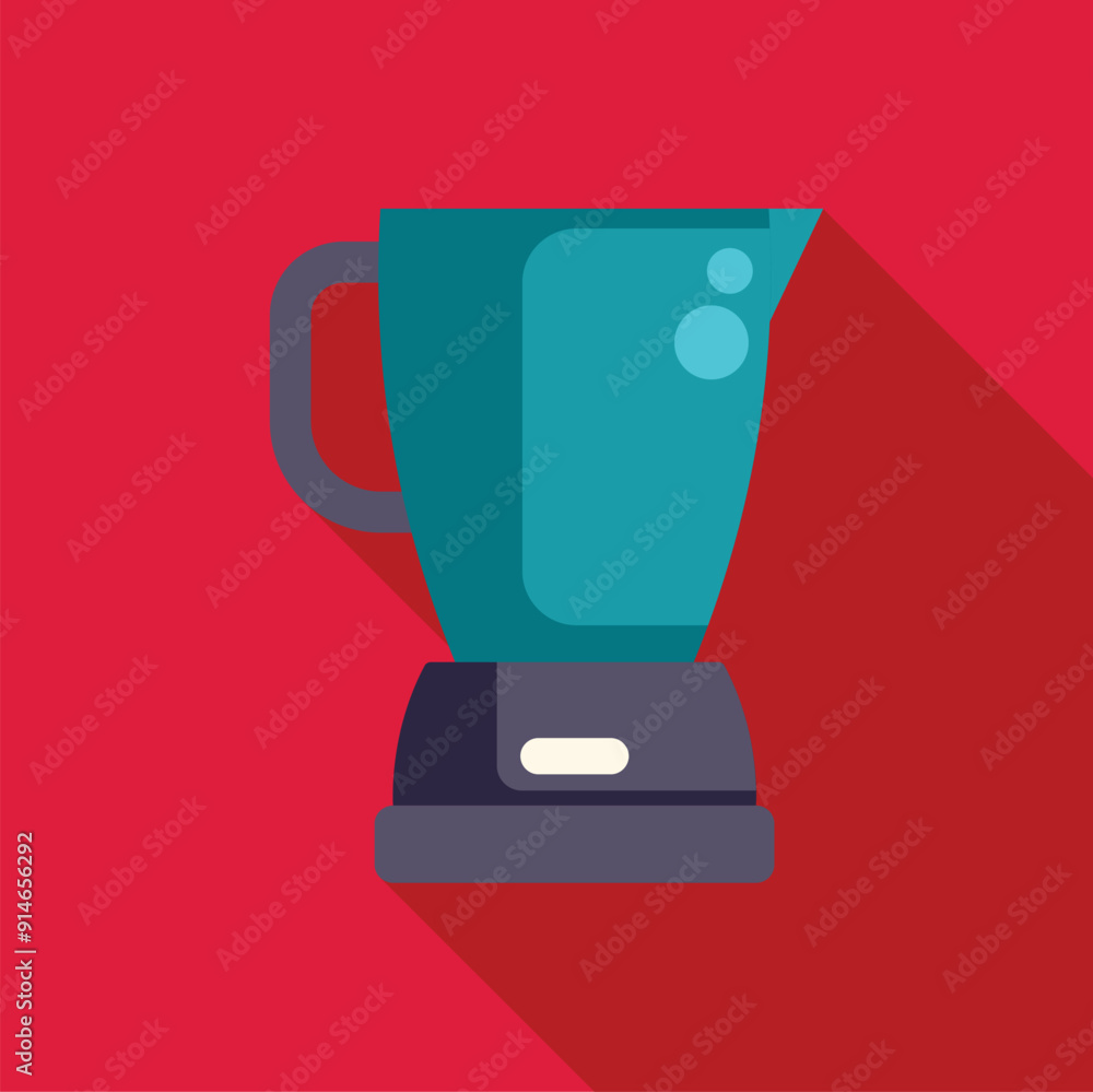 Simple illustration of an electric blender standing on a countertop, perfect for websites or apps promoting healthy eating or showcasing kitchen appliances Simple illustration of an electric blender standing on a countertop, perfect for websites or apps promoting healthy eating or showcasing kitchen appliances