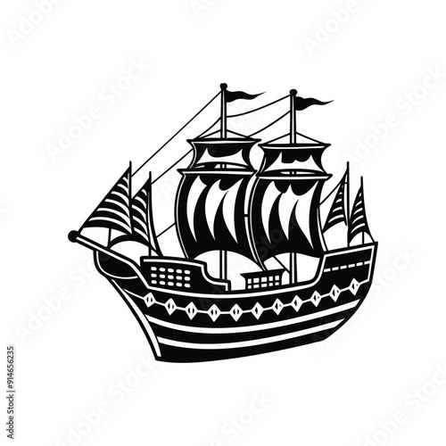 Ship filled outline icon transport and boat design