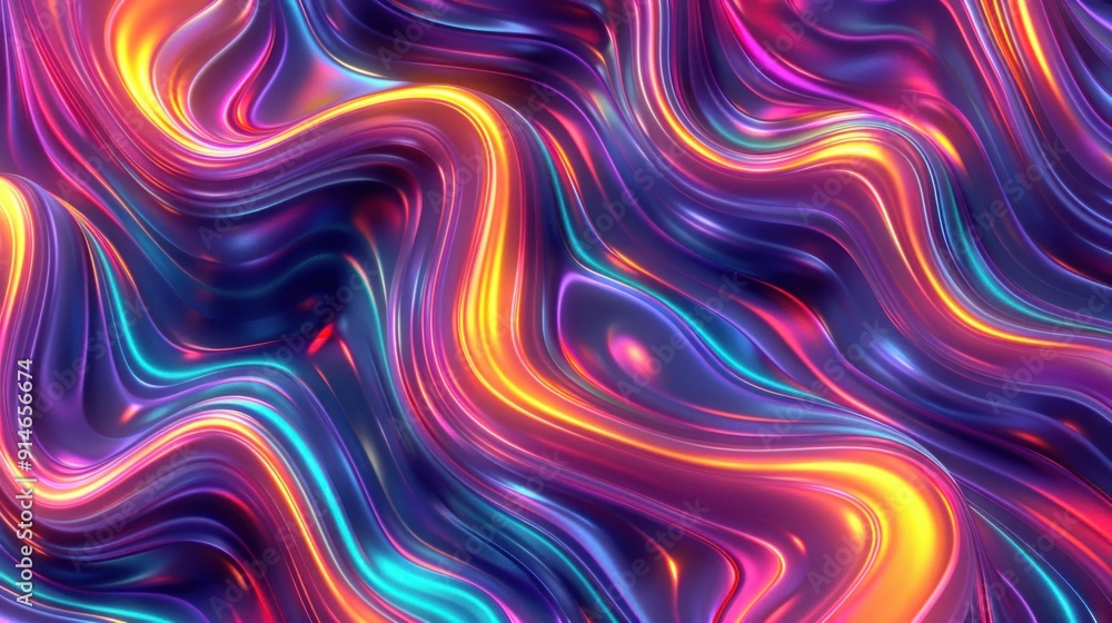 Abstract Wavy Neon Background Abstract Wavy Neon Background