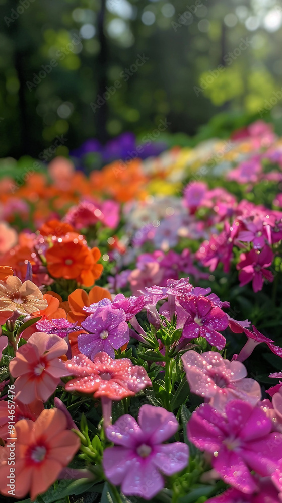 Obraz premium A field of flowers with a rainbow of colors