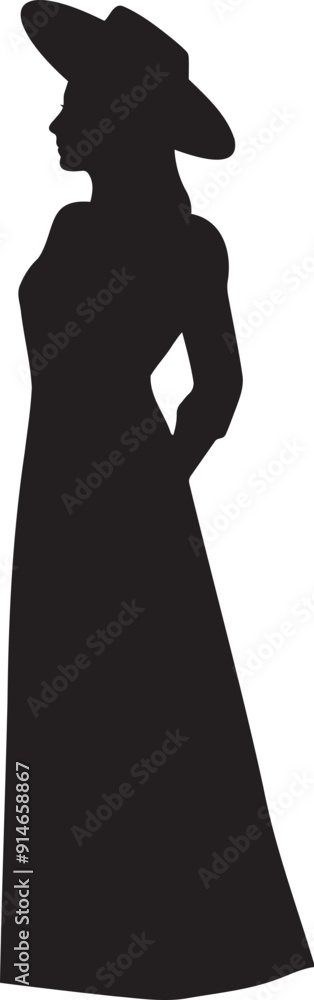 A lady in 1900 woman fashion with hat A lady in 1900 woman fashion with hat
