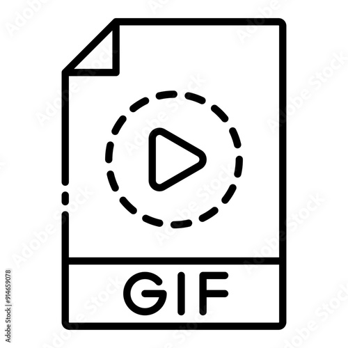 Icon representing a GIF file format for images and animations.