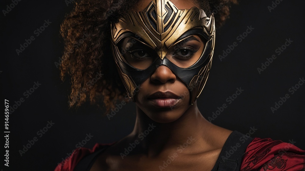African american superhero. Portrait of black woman n fantastic costume. African american superhero. Portrait of black woman n fantastic costume.