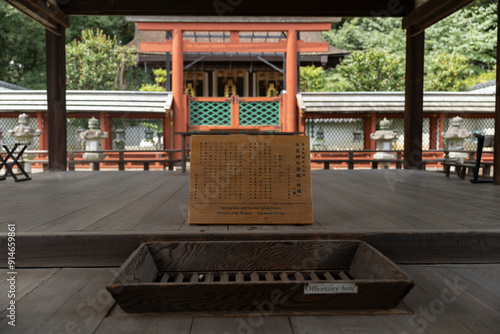 Donation at temple photo