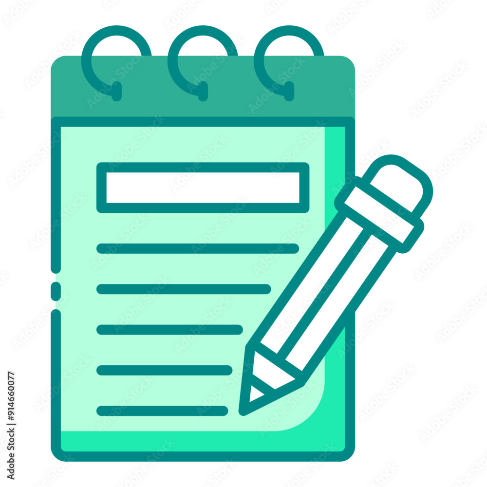 Icon representing a file for notes or memos. Icon representing a file for notes or memos.