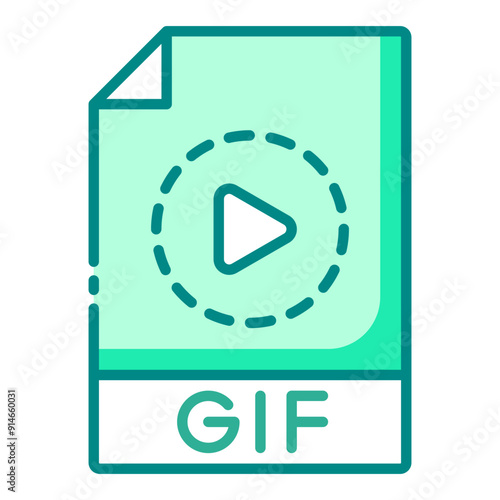 Icon representing a GIF file format for images and animations.