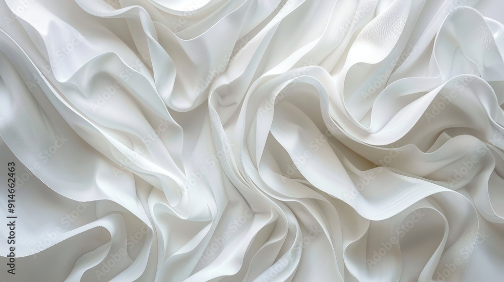 Fototapeta premium Abstract white wave texture background