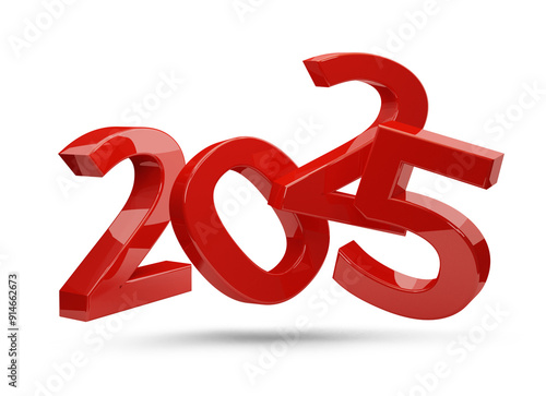 2025 red color new year sym...