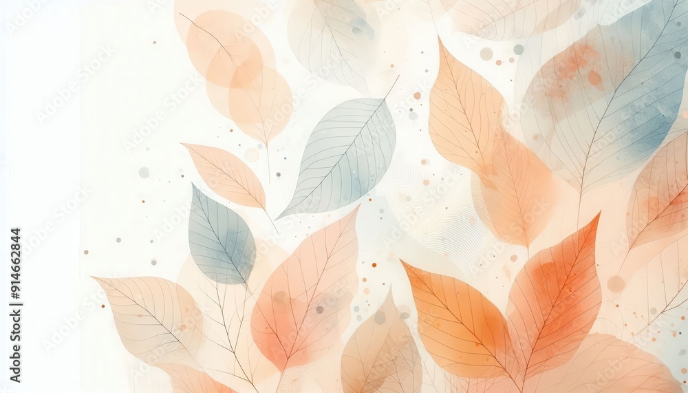 Abstract background of autumn leaves in watercolor style Abstract background of autumn leaves in watercolor style