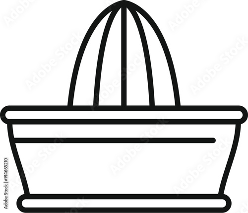 Citrus juicer squeezing pressing making juice kitchenware icon outline vector illustration