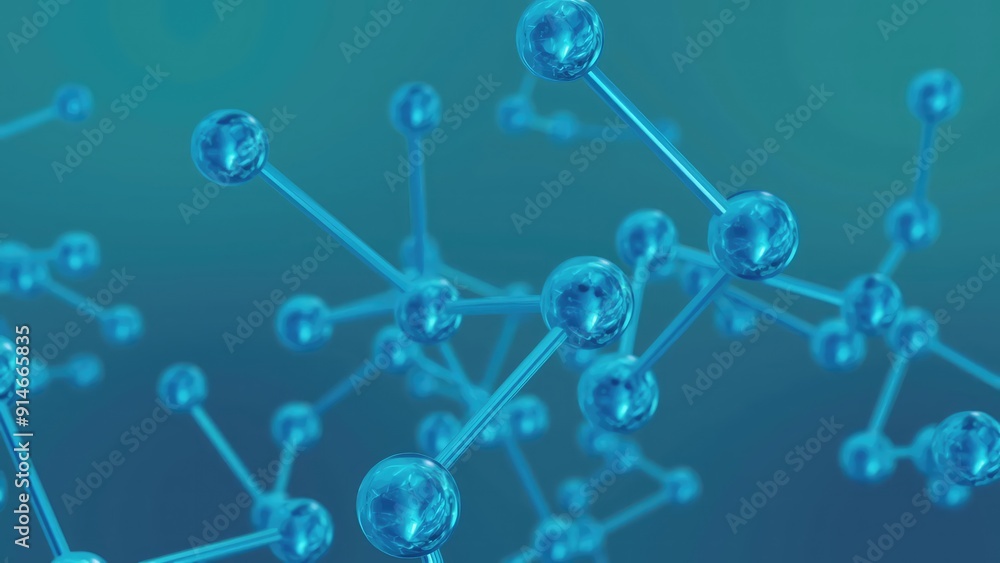 3D rendering of a model of a molecule 3D rendering of a model of a molecule