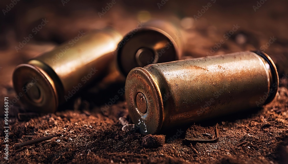 Obraz premium Exposed Rusty Battery Casings on Ground