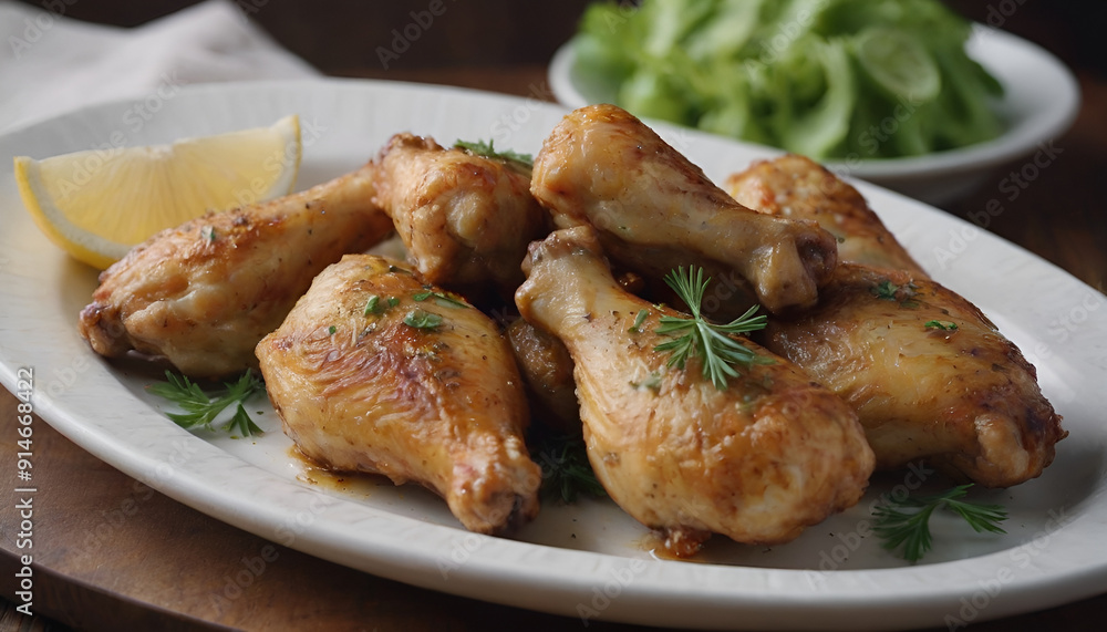 lemon pepper chicken wings on a plate lemon pepper chicken wings on a plate