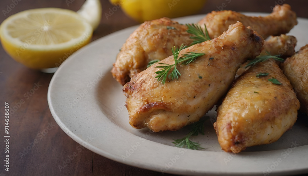 lemon pepper chicken wings on a plate lemon pepper chicken wings on a plate