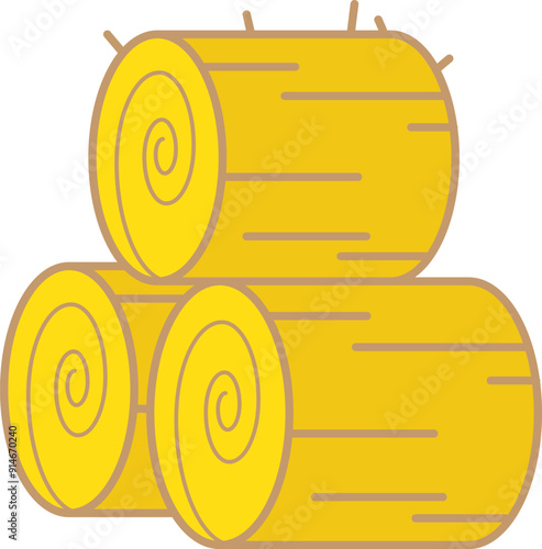 Dried grass in season of harvesting and gathering icon.