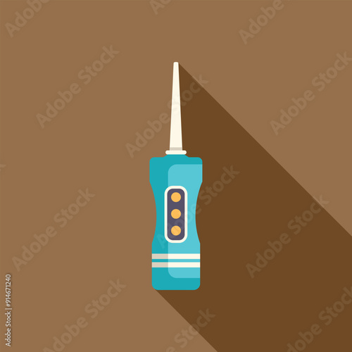 Oral irrigator promoting good dental hygiene with its modern design and long shadow