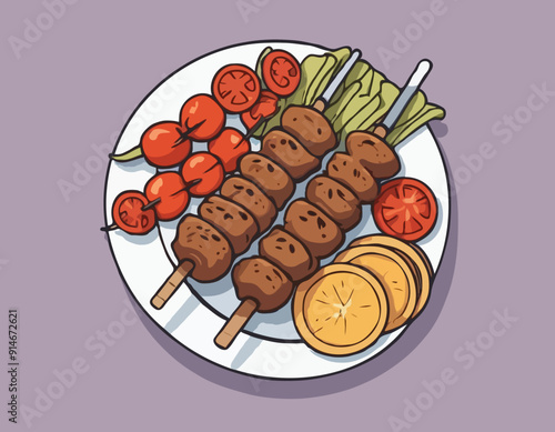 Grilled kebab