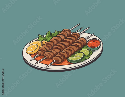 Grilled kebab