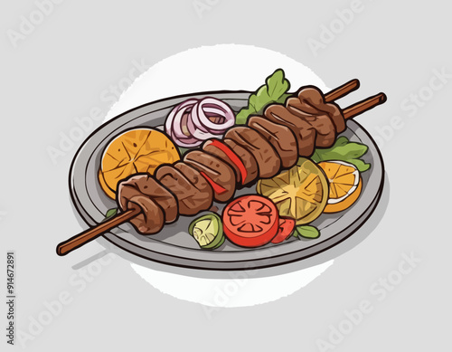 Grilled kebab