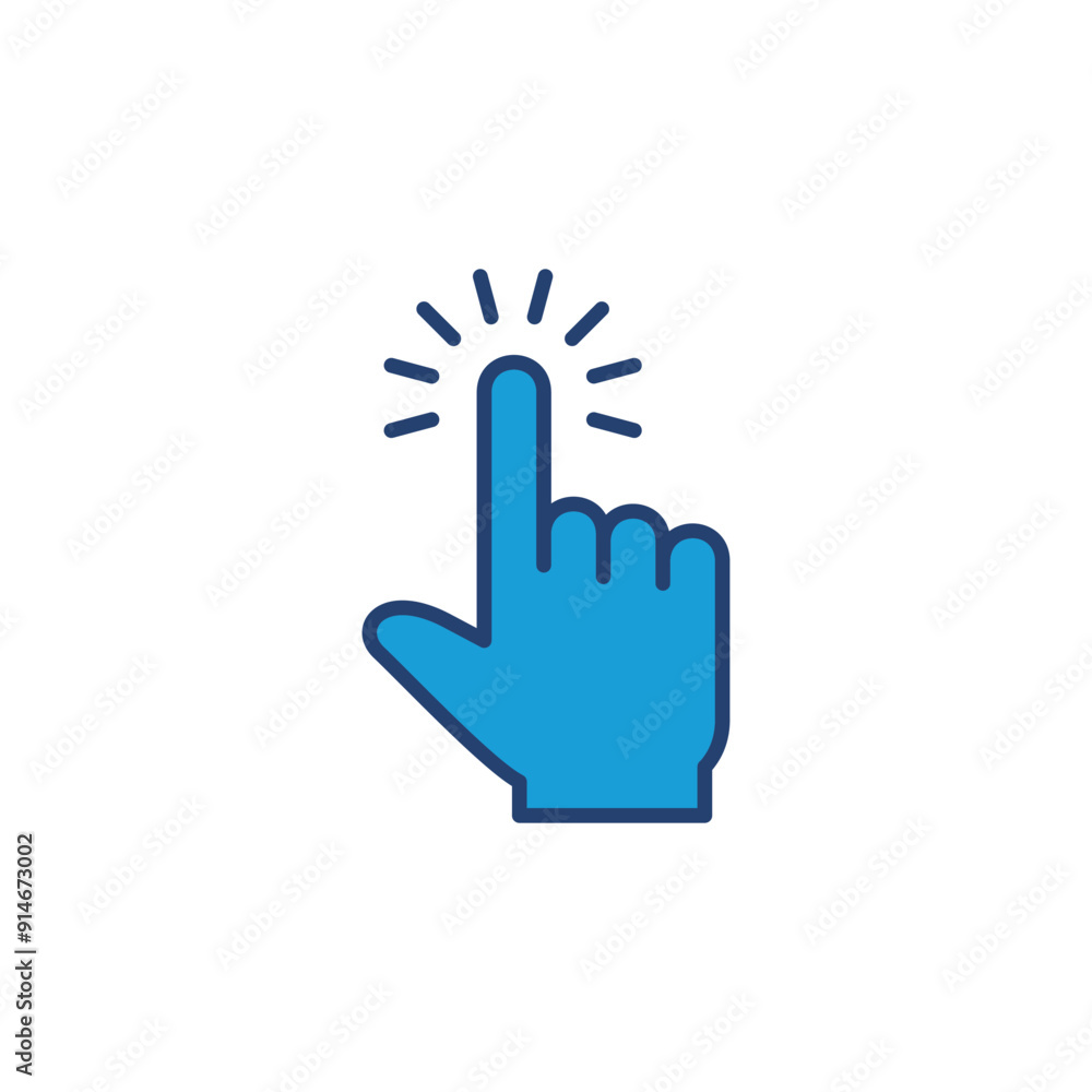 Hand click icon vector. pointer icon vector. hand cursor icon vector Hand click icon vector. pointer icon vector. hand cursor icon vector