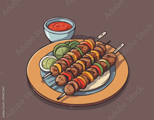 Grilled kebab