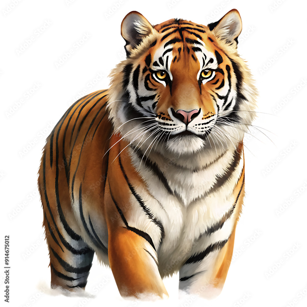 Fototapeta premium tiger head isolated on transparent background