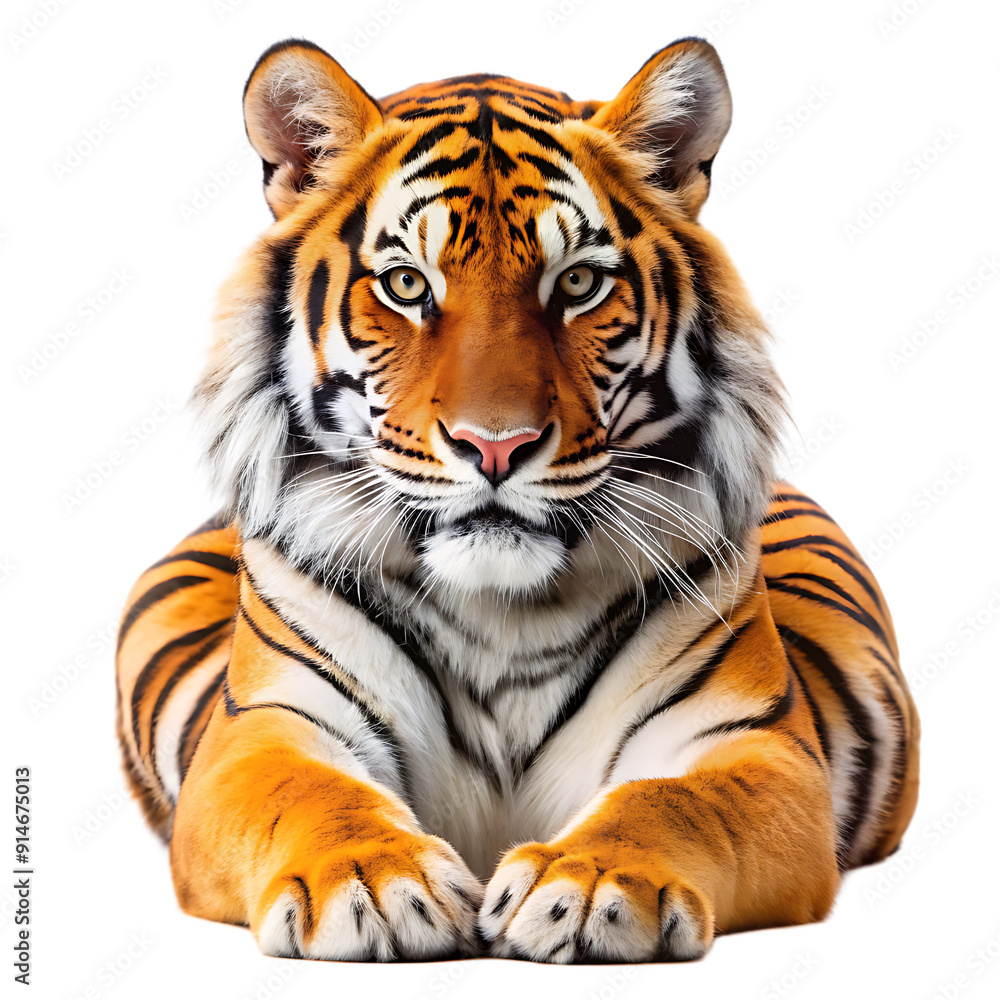 Obraz premium tiger head isolated on transparent background