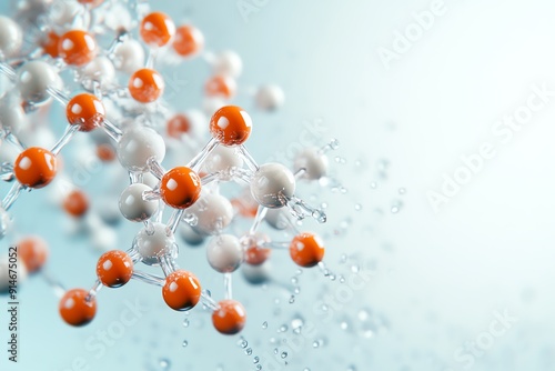 Visualization of a glucose molecule C6H12O6, Molecules, essential sugar compound photo