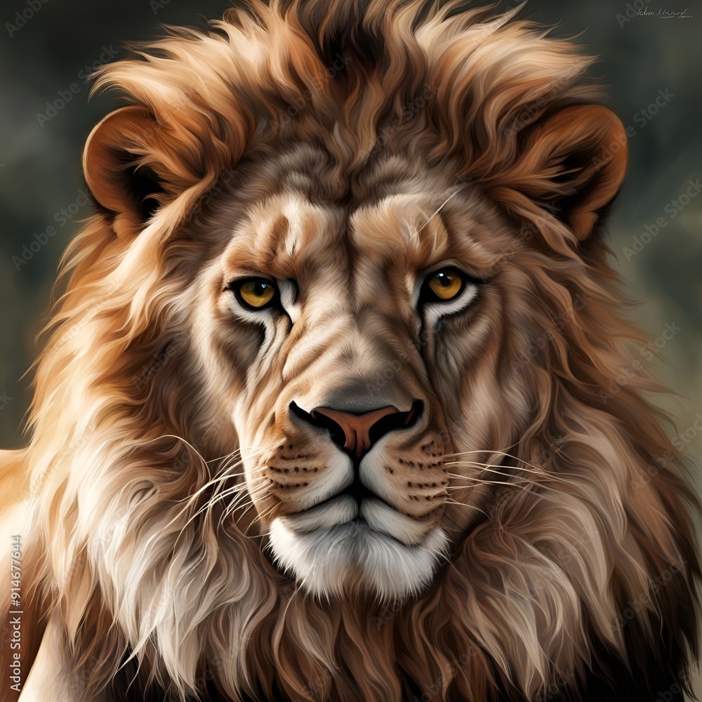 Naklejka premium portrait of a lion