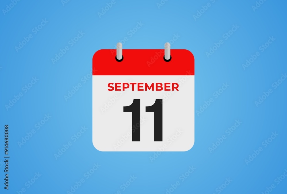 Icon calendar day. 11 September. 11th days of the month, illustration style. Date day of week Sunday, Monday, Tuesday, Wednesday, Thursday, Friday, Saturday. Icon calendar day. 11 September. 11th days of the month, illustration style. Date day of week Sunday, Monday, Tuesday, Wednesday, Thursday, Friday, Saturday.