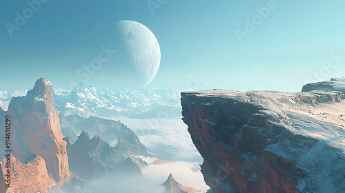 The top of a mountain.
Generative AI