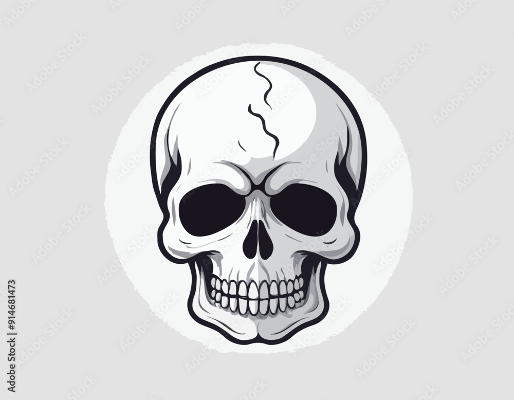 Skull cartoon icon. vector illustration.
Skull cartoon icon. vector illustration.