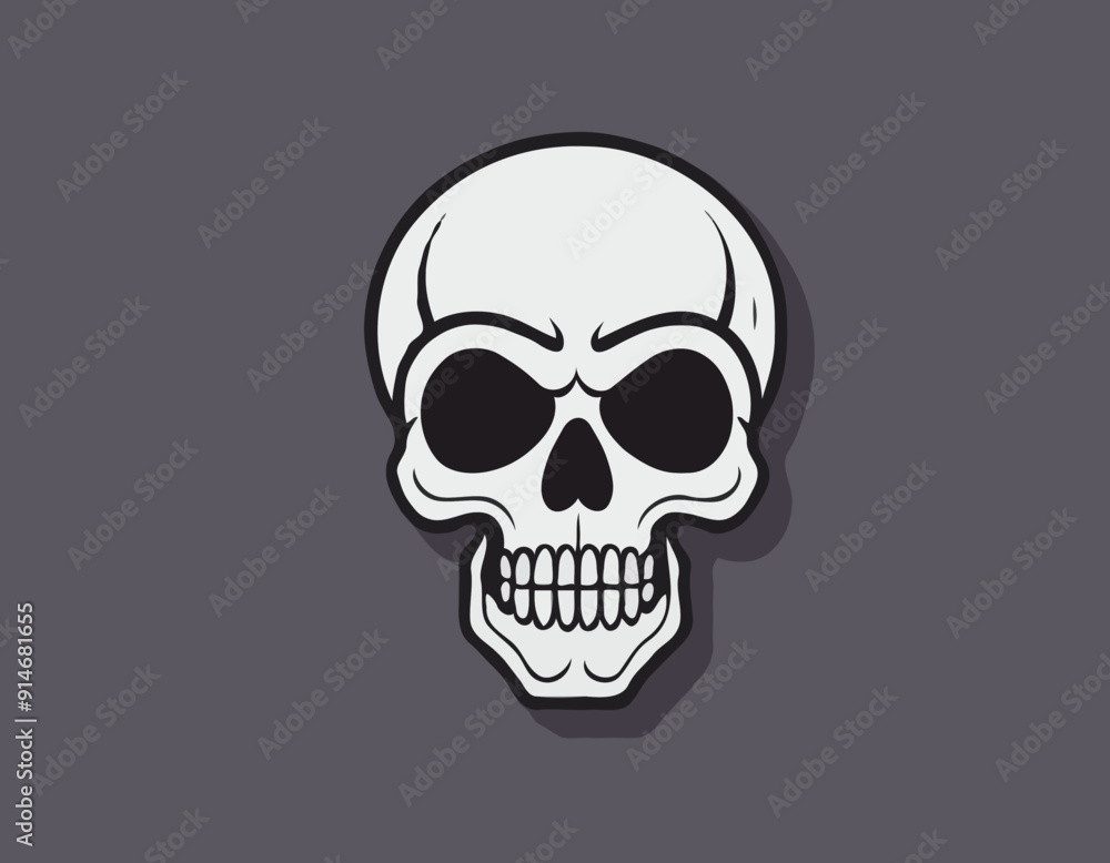 Skull cartoon icon. vector illustration.
Skull cartoon icon. vector illustration.