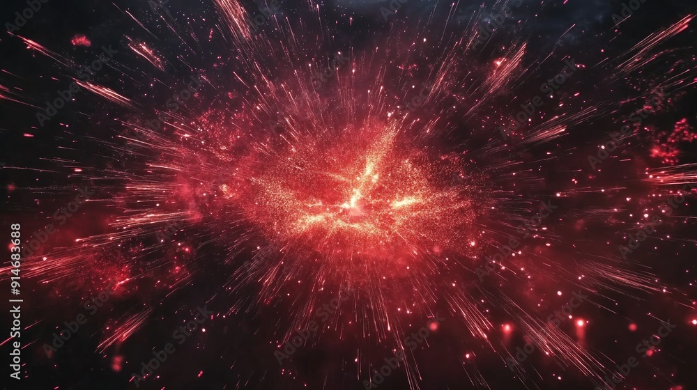 Abstract red light burst effect. Perfect for backgrounds, headers, and more.