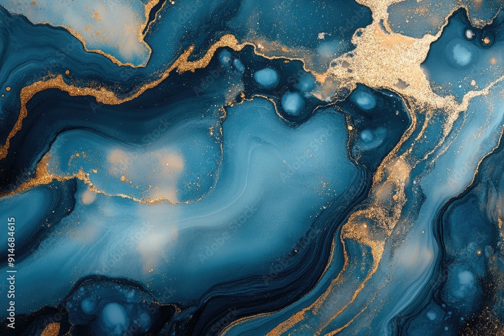 Abstract blue and gold marble. Perfect for backgrounds, social media posts, and design projects. Abstract blue and gold marble. Perfect for backgrounds, social media posts, and design projects.