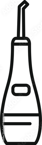 Line icon of an electric oral irrigator, a device for maintaining oral hygiene