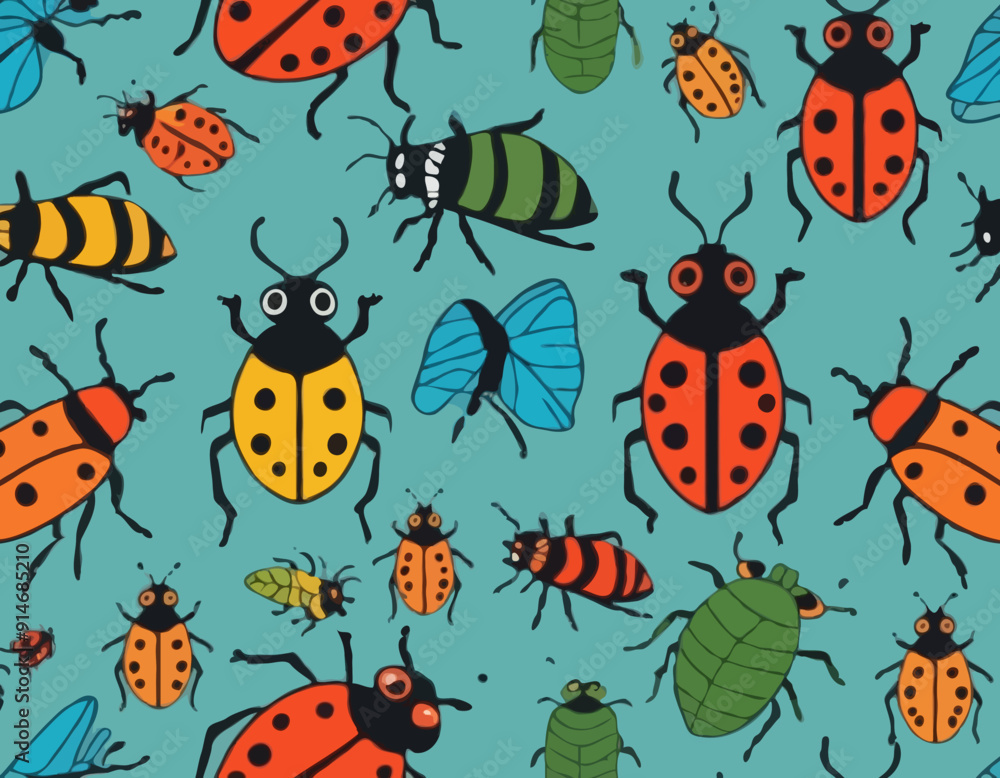 Bug cartoon element Bug cartoon element
