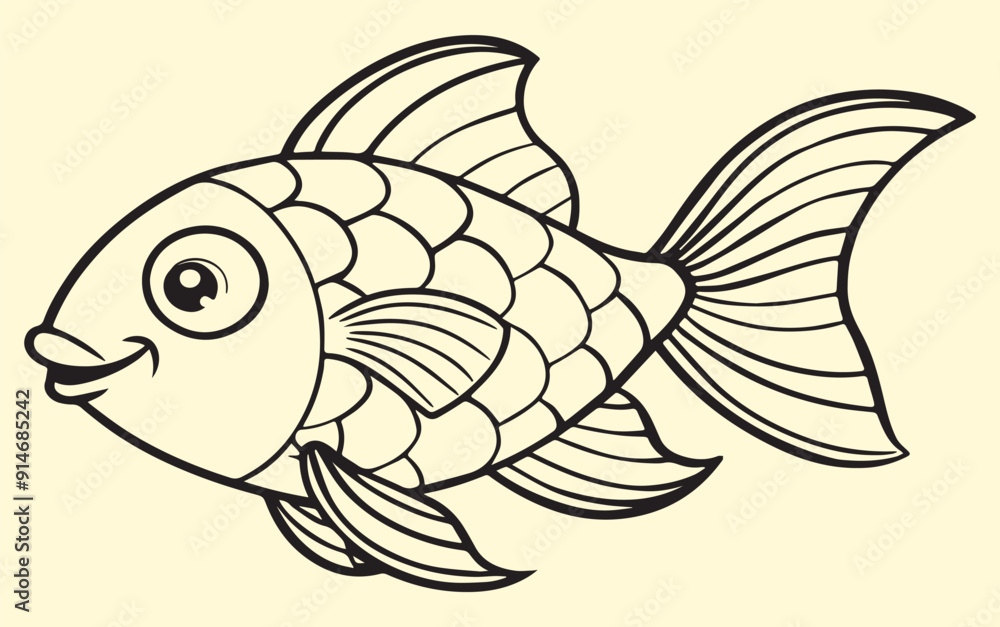 black and white fish mandala illustration. black and white fish mandala illustration.