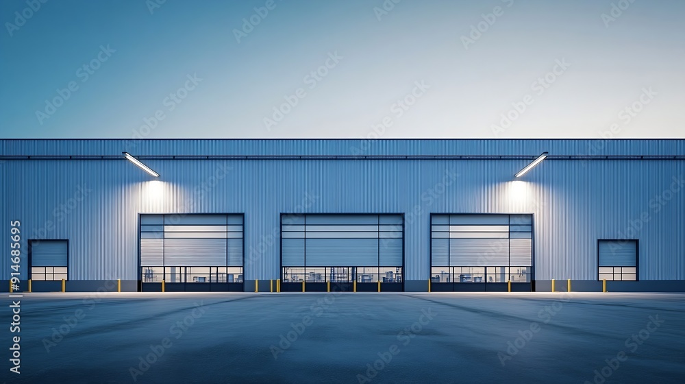 Warehouse manufacturing building and industrial park : Generative AI Warehouse manufacturing building and industrial park : Generative AI