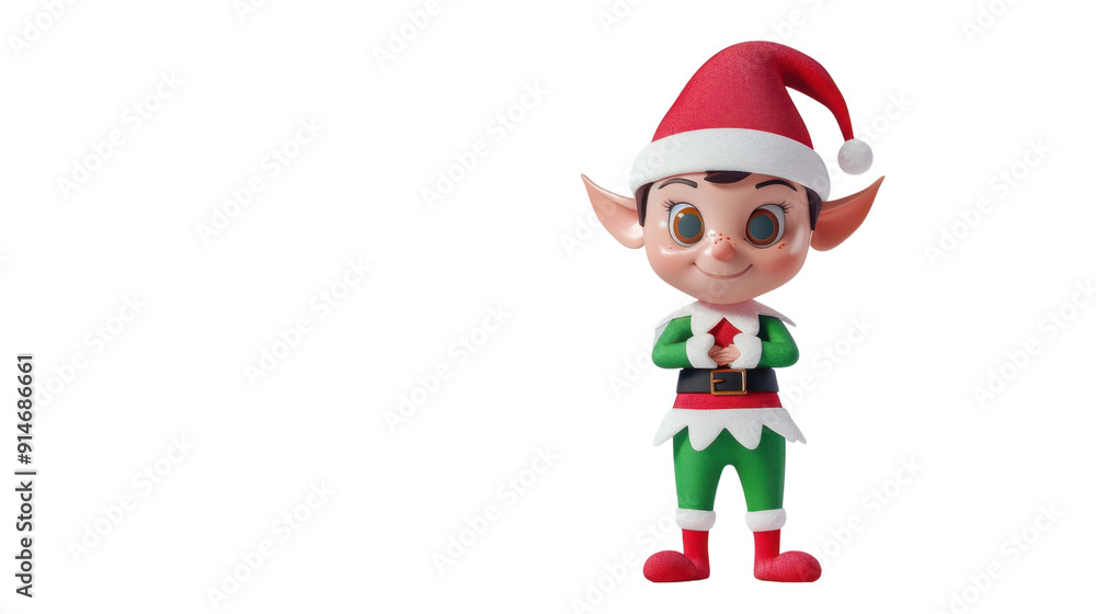 Cartoon Christmas elf on transparent background Cartoon Christmas elf on transparent background