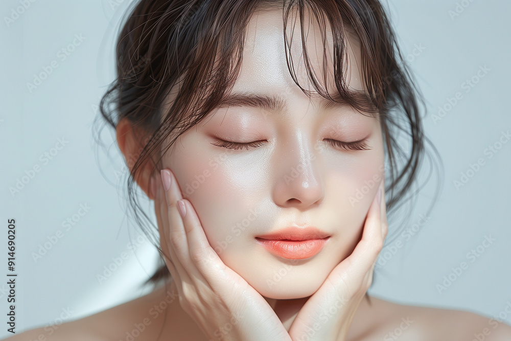 © AiPhoto - スキンケアをする女性 © AiPhoto - スキンケアをする女性