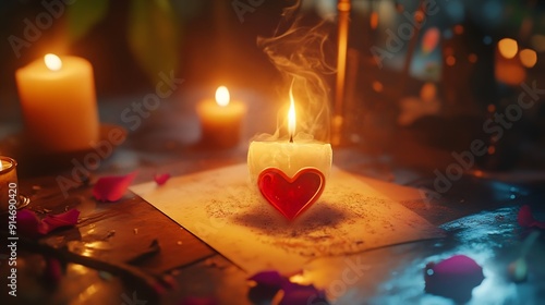 Concept of love magic love spell attracting love predictions of fate and other magic : Generative AI