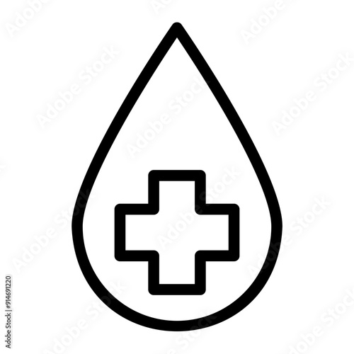 waterdrop Line Icon