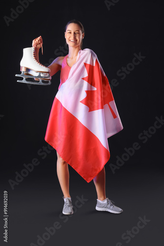 Female figure skater with f...
