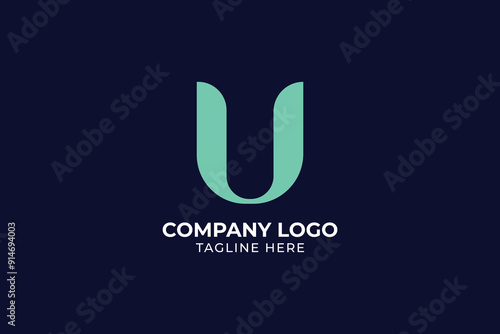 u logo letter modern design, Vector origami letter U logo design template. Application or Company icon, logo letter C and U with unique designs
