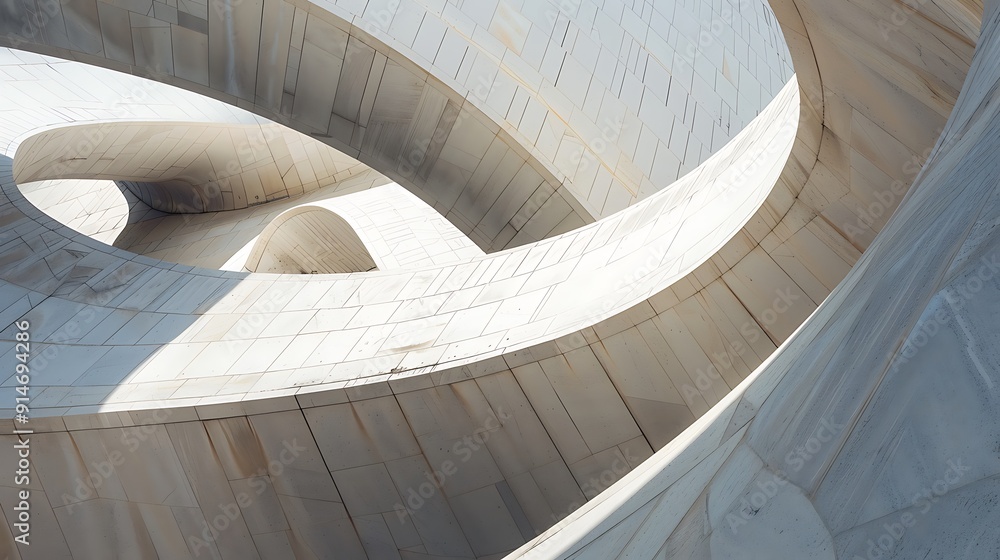 Obraz premium Abstract Modern Architecture with Curved Lines