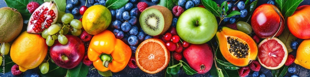 Vibrant fresh fruits for a nutritious diet Vibrant fresh fruits for a nutritious diet