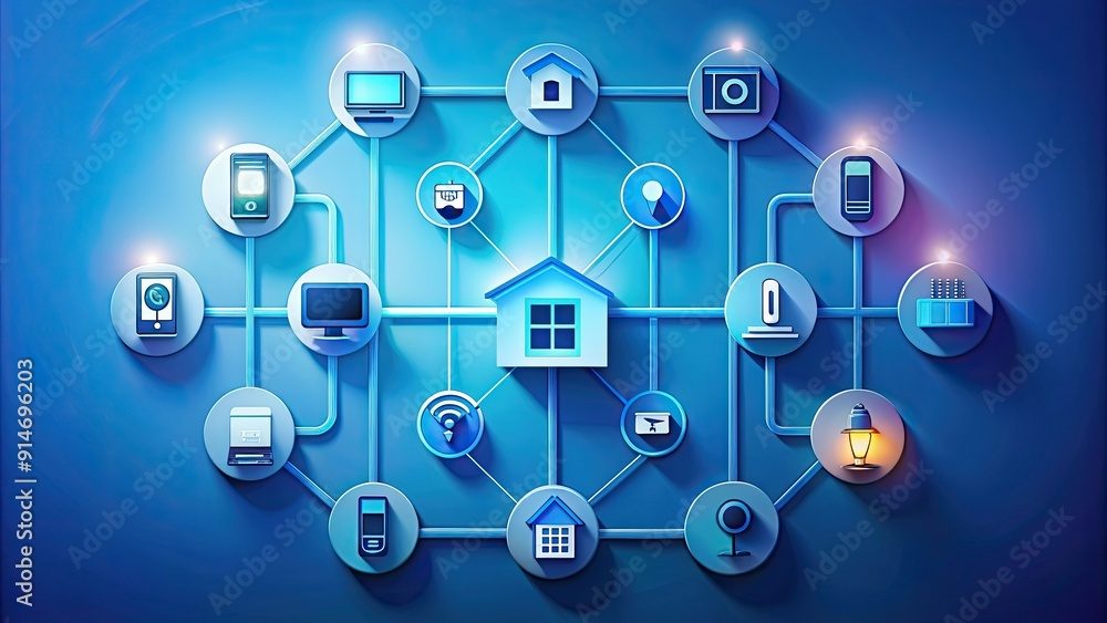 Smart energy management system for IoT applications with a solid color background, IoT, smart, energy management Smart energy management system for IoT applications with a solid color background, IoT, smart, energy management