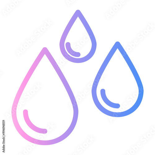 waterdrop Line Gradient Icon