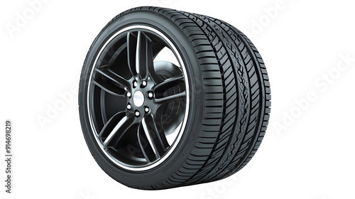 car tire isolated on transparent background 